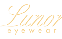 lunor eyewear logo in gold